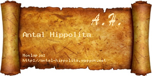 Antal Hippolita névjegykártya